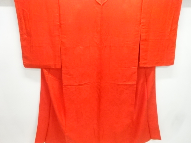 JAPANESE KIMONO / ANTIQUE JUBAN / SILK / WOVEN PEONY